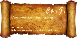 Cservenka Georgina névjegykártya