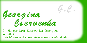 georgina cservenka business card